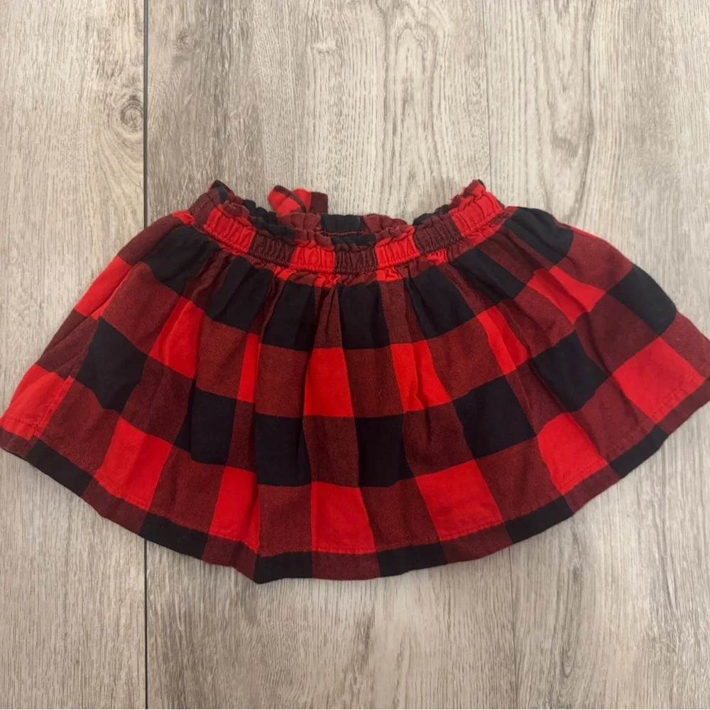 Carter's Red and Black Plaid Skirt
